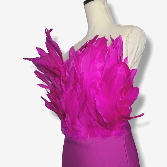 Novaluxe Bodycon Midi Prom Cocktail Formal Party Dress Size Large - Picture 5 of 12